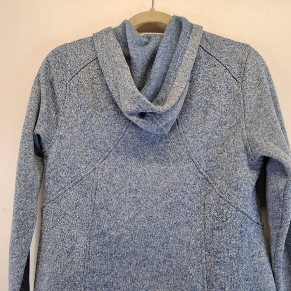 Eddie Bauer Blue Knit Full Zipper Hooded Sweater Size M - Picture 8 of 13